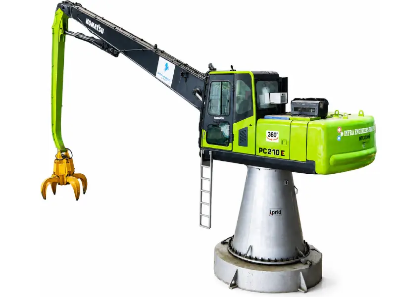 Fixed High Neck Platform Excavator – 360° electric excavator setup